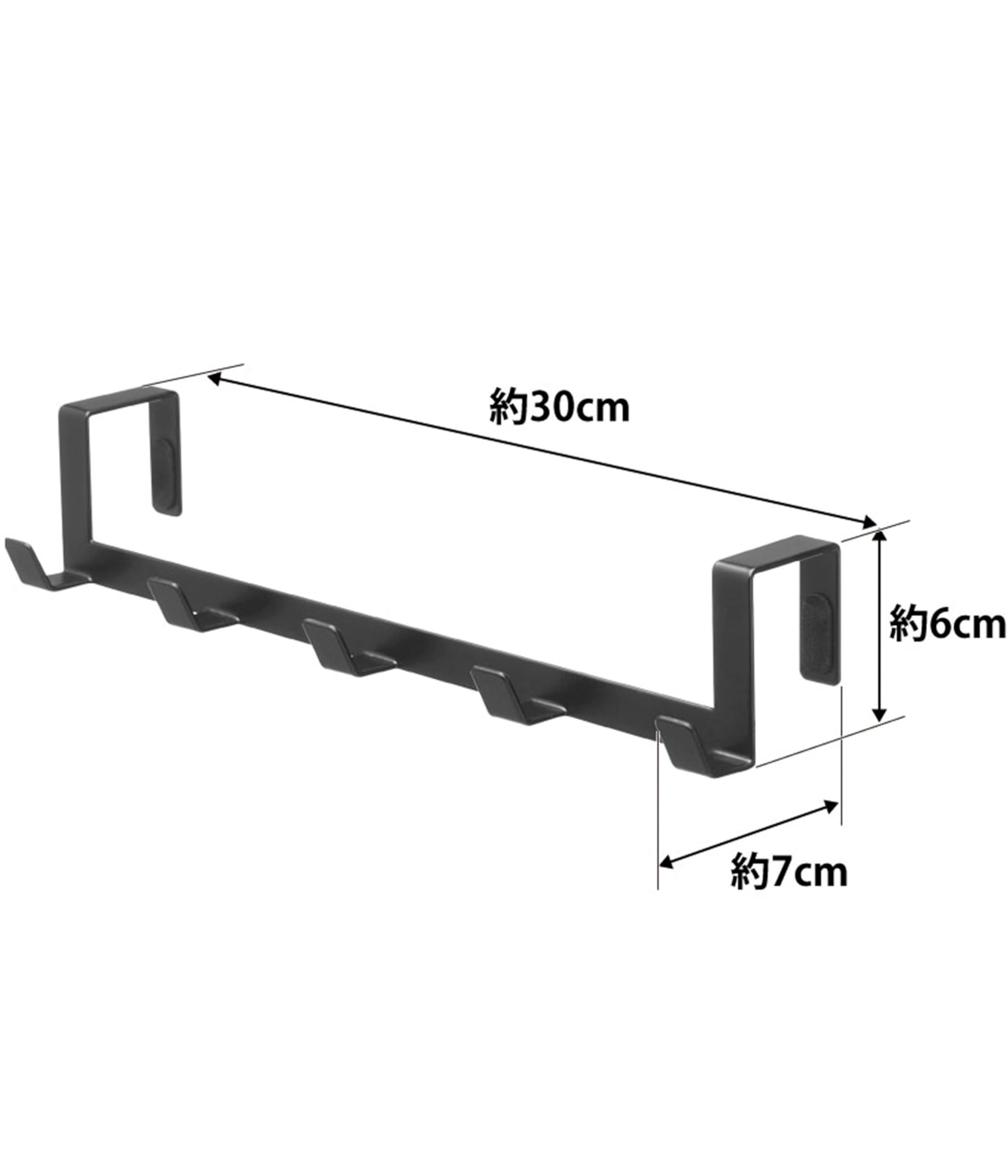 Amazon.co.jp: 山崎実業(Yamazaki) ドアハンガー ワイド ブラック 約
